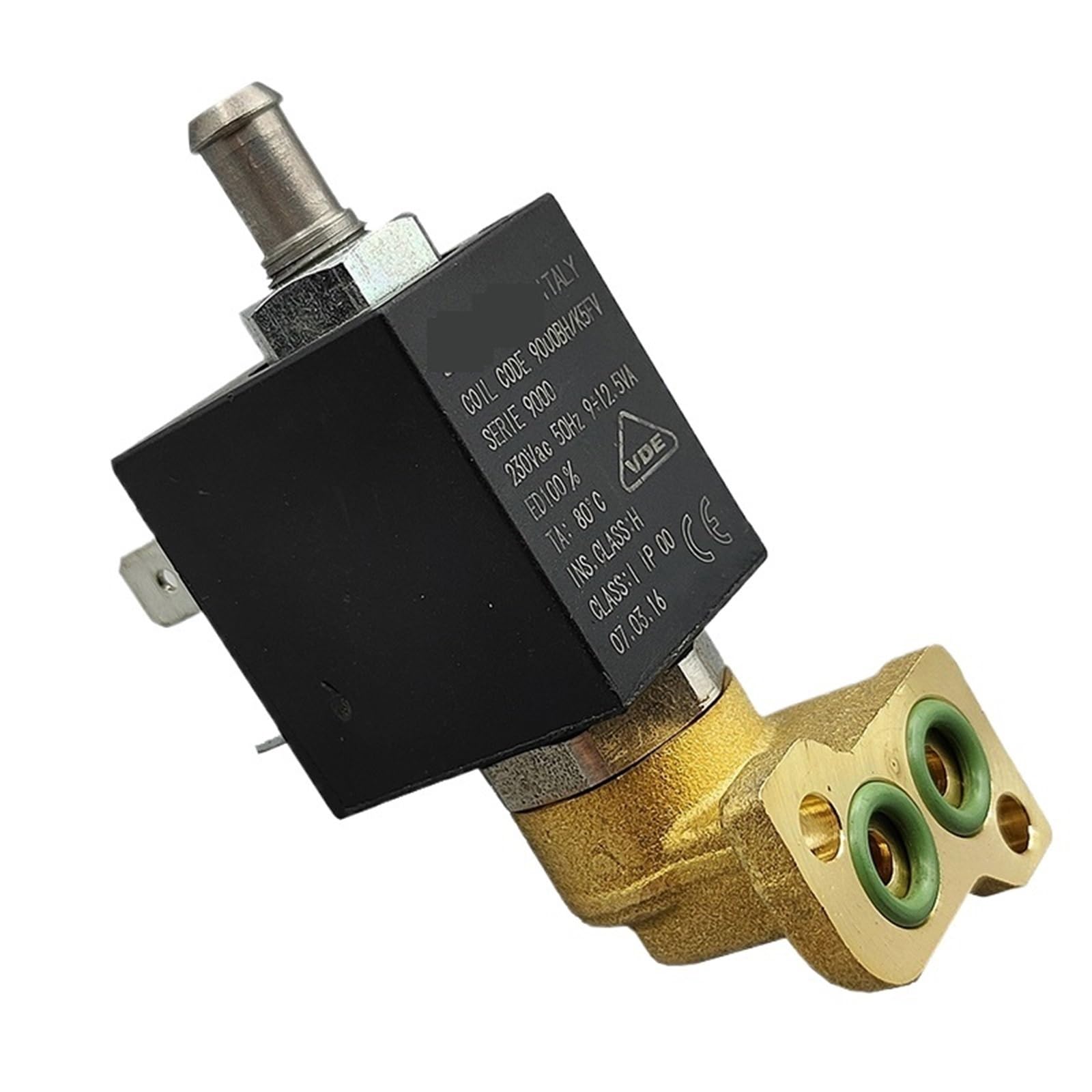 Elettrovalvola elettrica in ottone a 2 posizioni e 3 vie, 9000BH, AC 220V 230V, tipo normalmente chiuso, for macchina da caffè, vapore, acqua calda