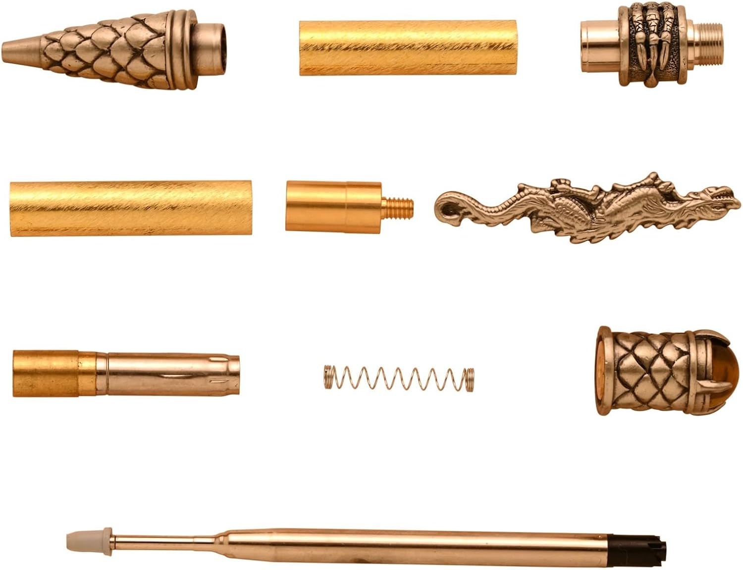 Penn State Industries PKDRAAC Dragon Twist Ballpoint Pen Kit Woodturning Project (1pack in Antique Copper)