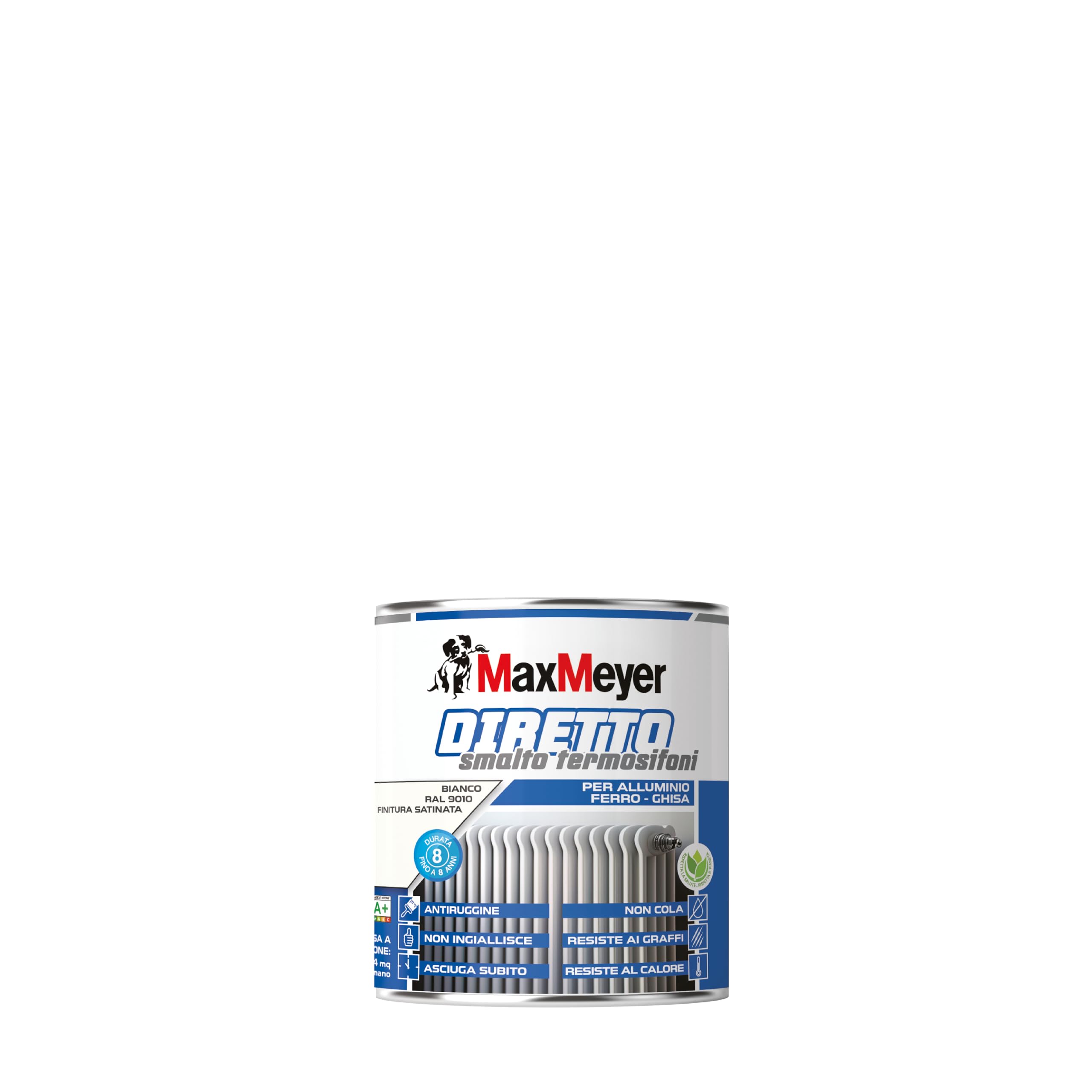 MAXMEYER Diretto Termosifoni Satinato R9010 Bianco 0.5 L