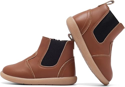 Miniatura 5 de MORENDL Botas para bebé niño y niña, zapatos de vestir antideslizantes con cordones