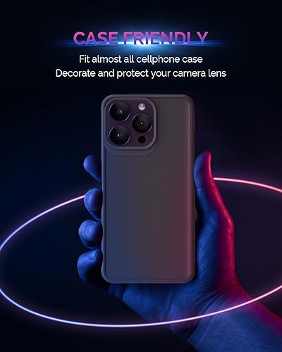 Miniatura 8 de Actgan Protector de lente de cámara para iPhone 14 Pro y iPhone 14 Pro Max 3D Metal Plus 9H vidrio templado cobertura completa cubierta de pantalla