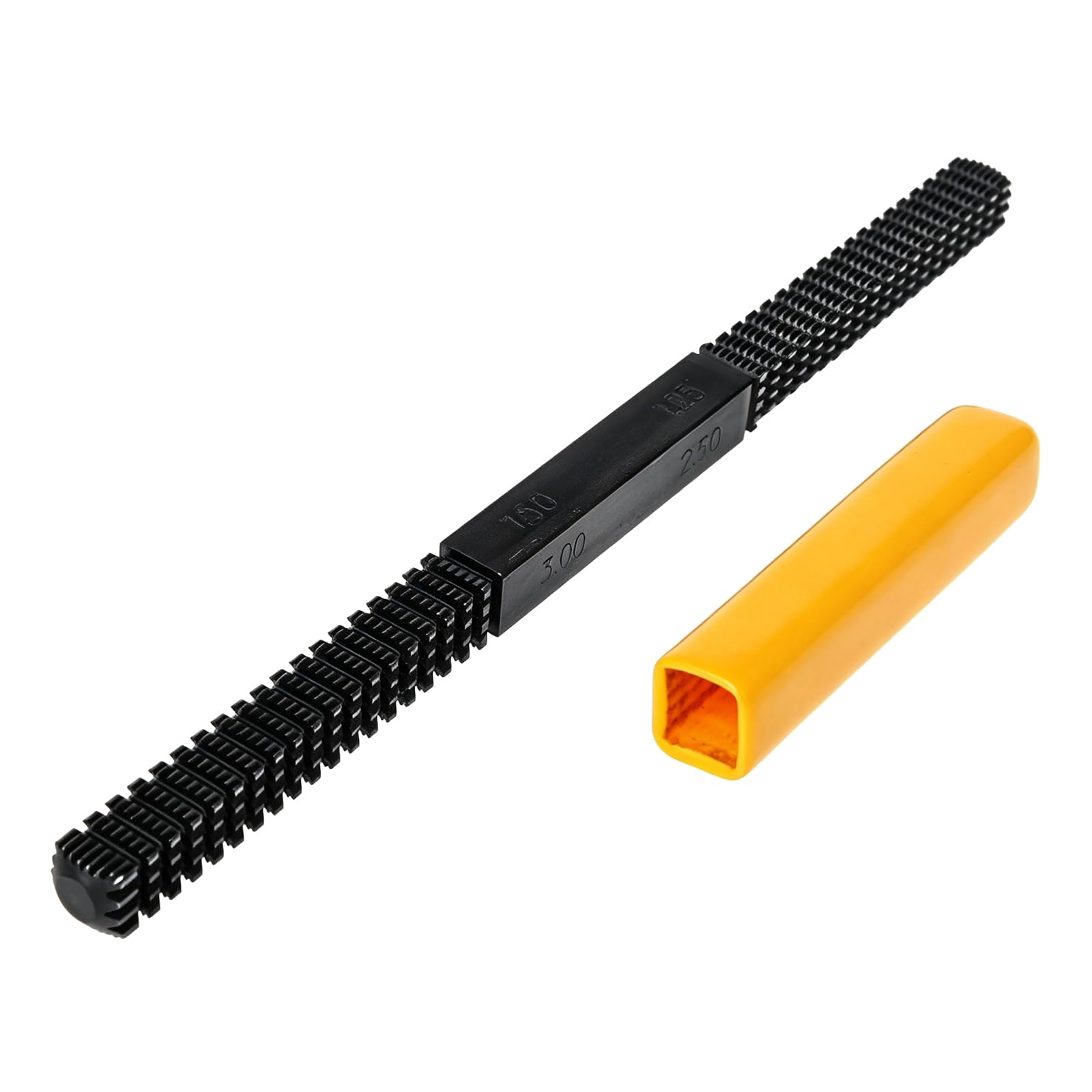 Fyearfly Black Thread Restorer File, Metric 0.75Mm/1.0Mm/1.25Mm/1.5Mm/1.75Mm/2.0Mm/2.5Mm/3.0Mm 8-In-1 Thread Repair Tool, Steel Thread Repair File For Studs, Bolts, Screws, Fittings