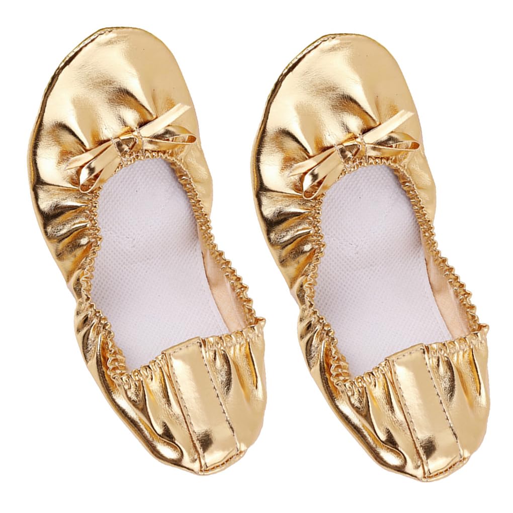 Womens Leather Ballet Belly Slippers Dance Shoes for Gymnastics and Yoga Soft and Flexible-image-25
