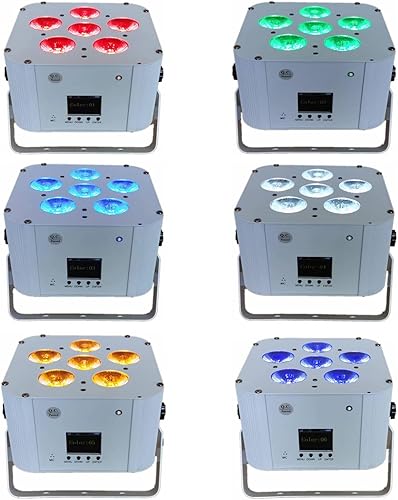 Miniatura 3 de JUNMAN 6x18W RGBWAUV 6 en 1 inalámbrico DMX batería recargable energía WiFi teléfono aplicación Led par luz DJ escenario Uplight 1pc Pack