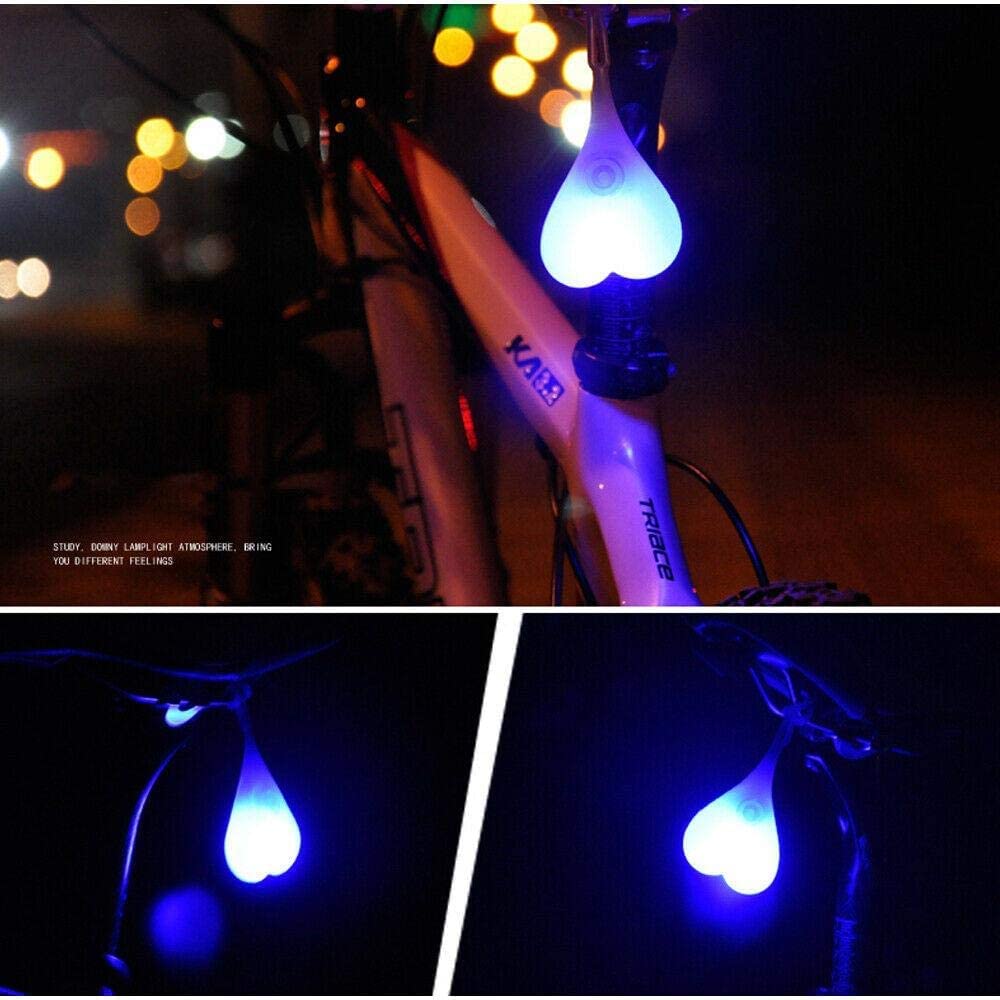Feu Arrière De Vélo En Forme De Cœur LED - Éclairage De Nuit, étanche, Avec Mode Clignotant/continu