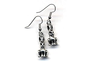 Bad Bunny Jewelry for Women: Silver Bunny Earrings