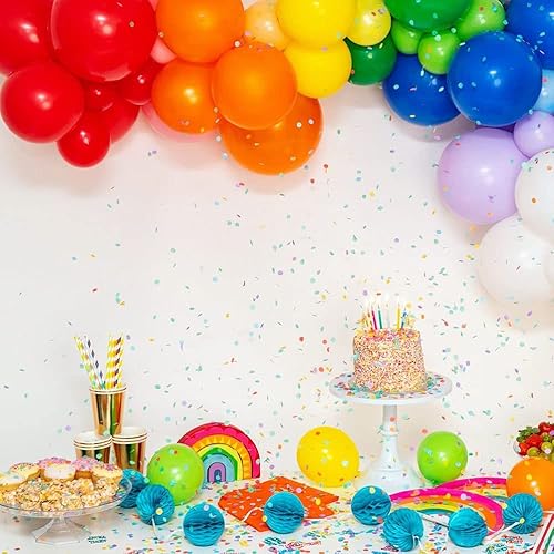 Miniatura 3 de Kit de guirnalda de arco de globos de arco iris, 105 piezas de colores surtidos para fiesta de cumpleaños, baby shower, despedida de soltera, fiesta