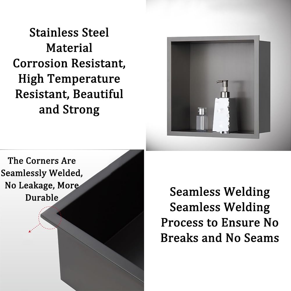 Mensola impermeabile in acciaio inox – Mensola da parete per bagno e cucina, design elegante, soluzione salvaspazio moderna per la casa