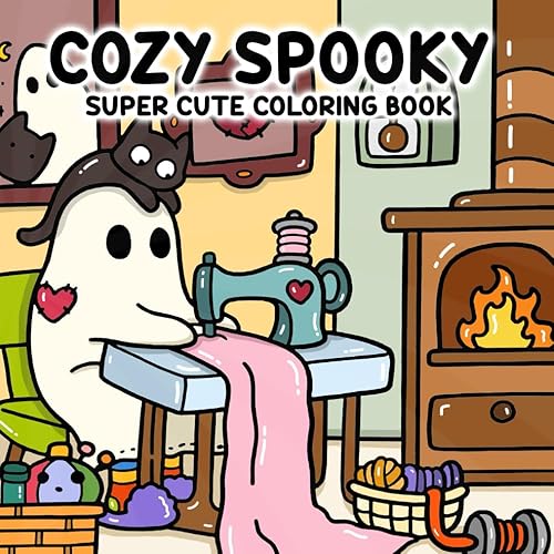 Cozy Spooky: Super Cute Coloring Book for Adults and Teens Featuring Adorable Creepy Creatures in Cozy Moments for Relaxation (Cozy Spooky Coloring)