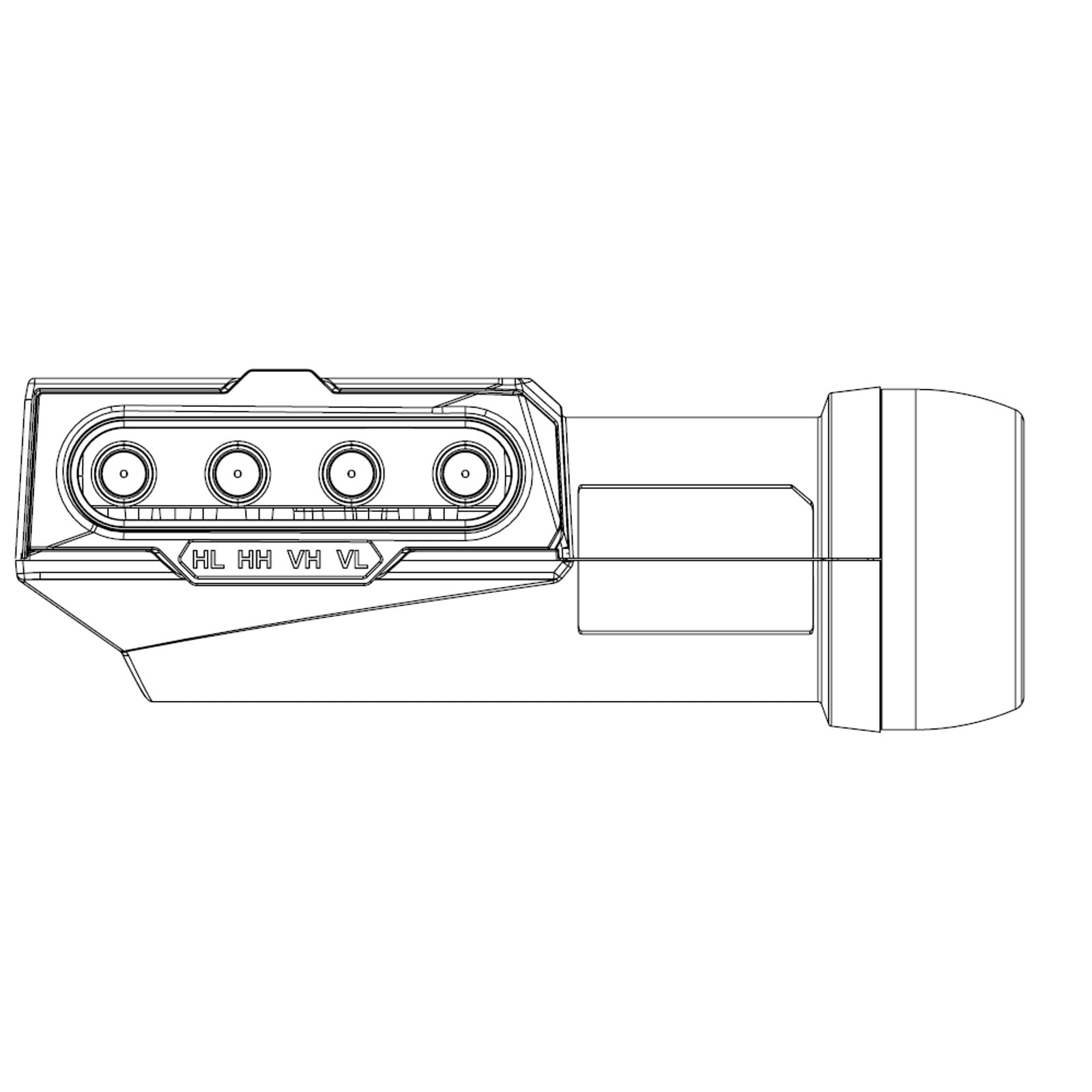 Inverto Quattro Premium LNB IDLP-QTL413-PREMU-OPN 40 mm, Full HD, 4K, avec filtre LTE (Quattro (IDLP-QTL413-PREMU-OPN))