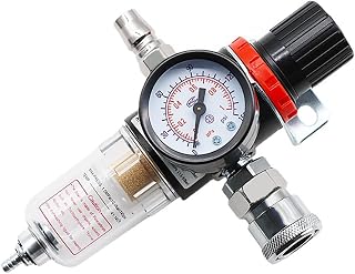 Compressed Air Pressure Filter Regulator, AFR2000, Water Oil Separator with Gauge Bracket