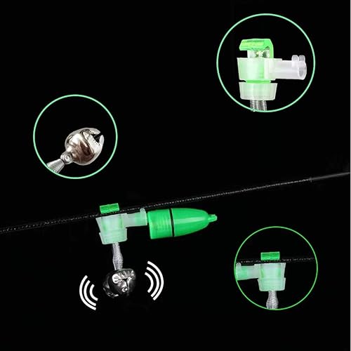 Miniatura 4 de Campanas de pesca 20 piezas clip espiral campanas de pescado alarma de mordedura de pesca