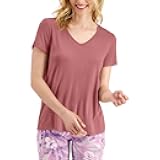Ideology Womens V-Neck Short Sleeves Pullover Top
