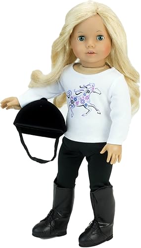 Miniatura 4 de Sophia's Casco de equitación estilo de equitación cubierto de terciopelo duro negro clásico de 18 pulgadas