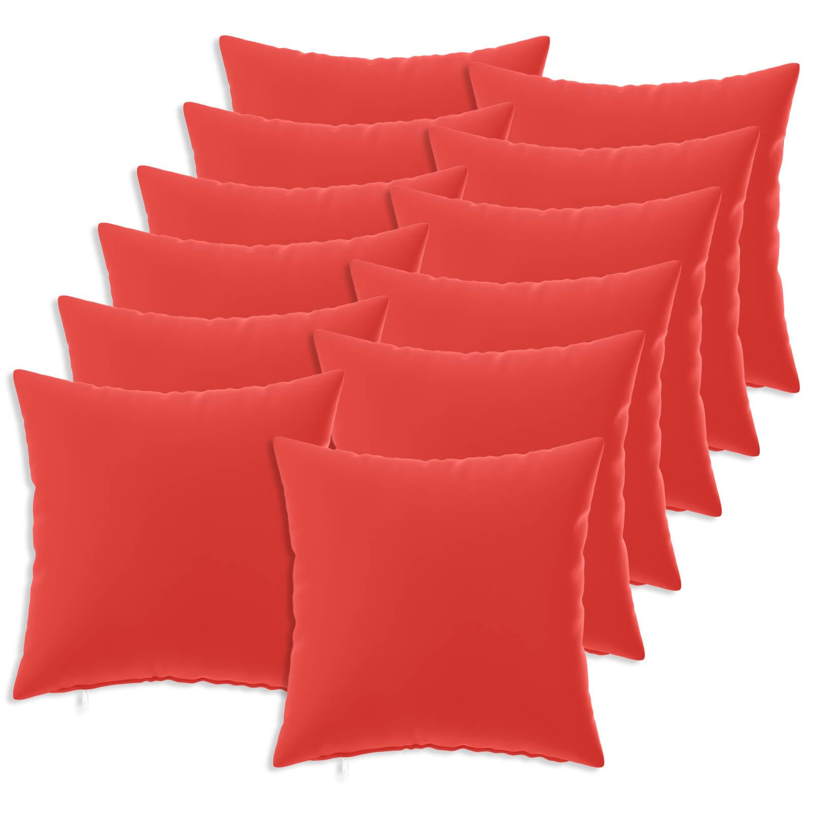 vidaXL Cushion Cover 12 pcs HEERLEN Red 45 x 45 cm Polyester
