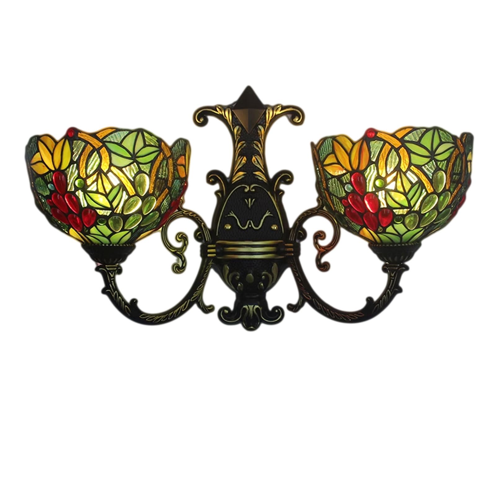ZOUTYI Tiffany Style American Garden Wall Lamp European Retro for Dining Room Study Bedroom Corridor Wall Light LED Decor