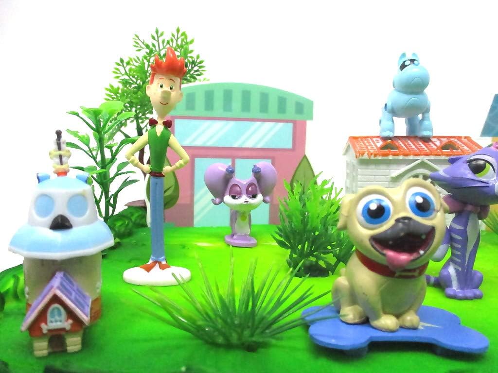 Puppy Dog Pals Deluxe Birthday Cake Topper Set and Themed Accessories (Unique Design)