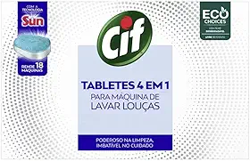 Cif Tabletes 4 Em 1 Para Máquina De Lavar Louças 324g