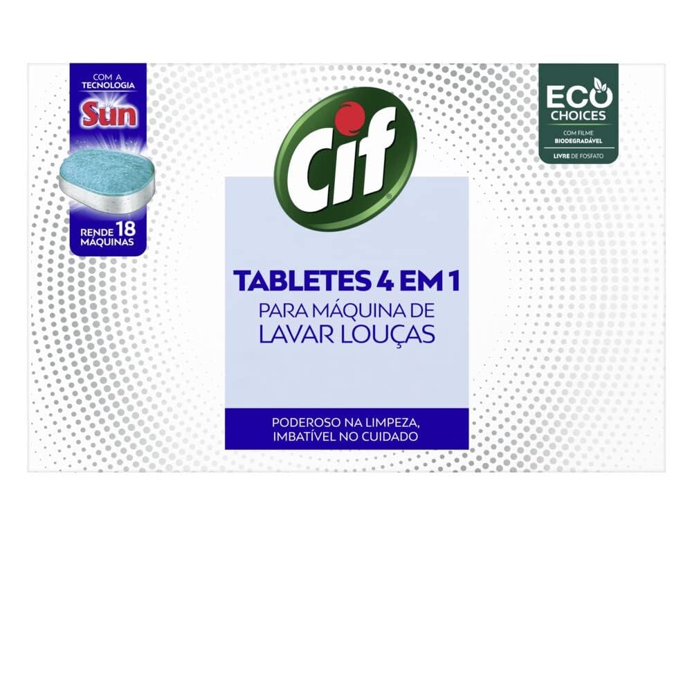 Cif Tabletes 4 Em 1 Para Máquina De Lavar Louças 324g