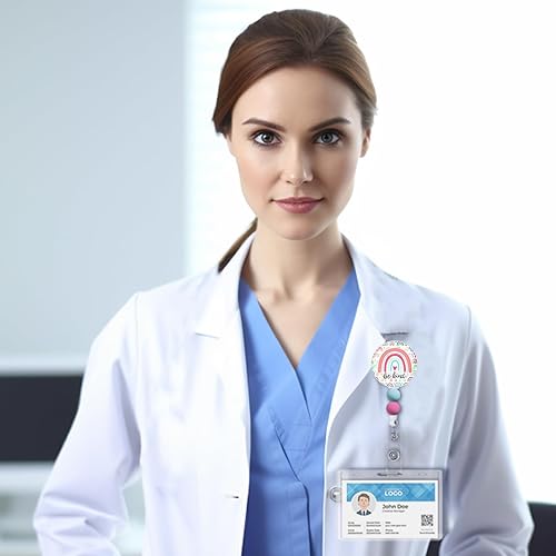 Vista 44 de Immaturus Carrete retráctil con cuentas, lindo y divertido soporte para tarjetas de identificación retráctiles, clips de insignia, llavero para Nave