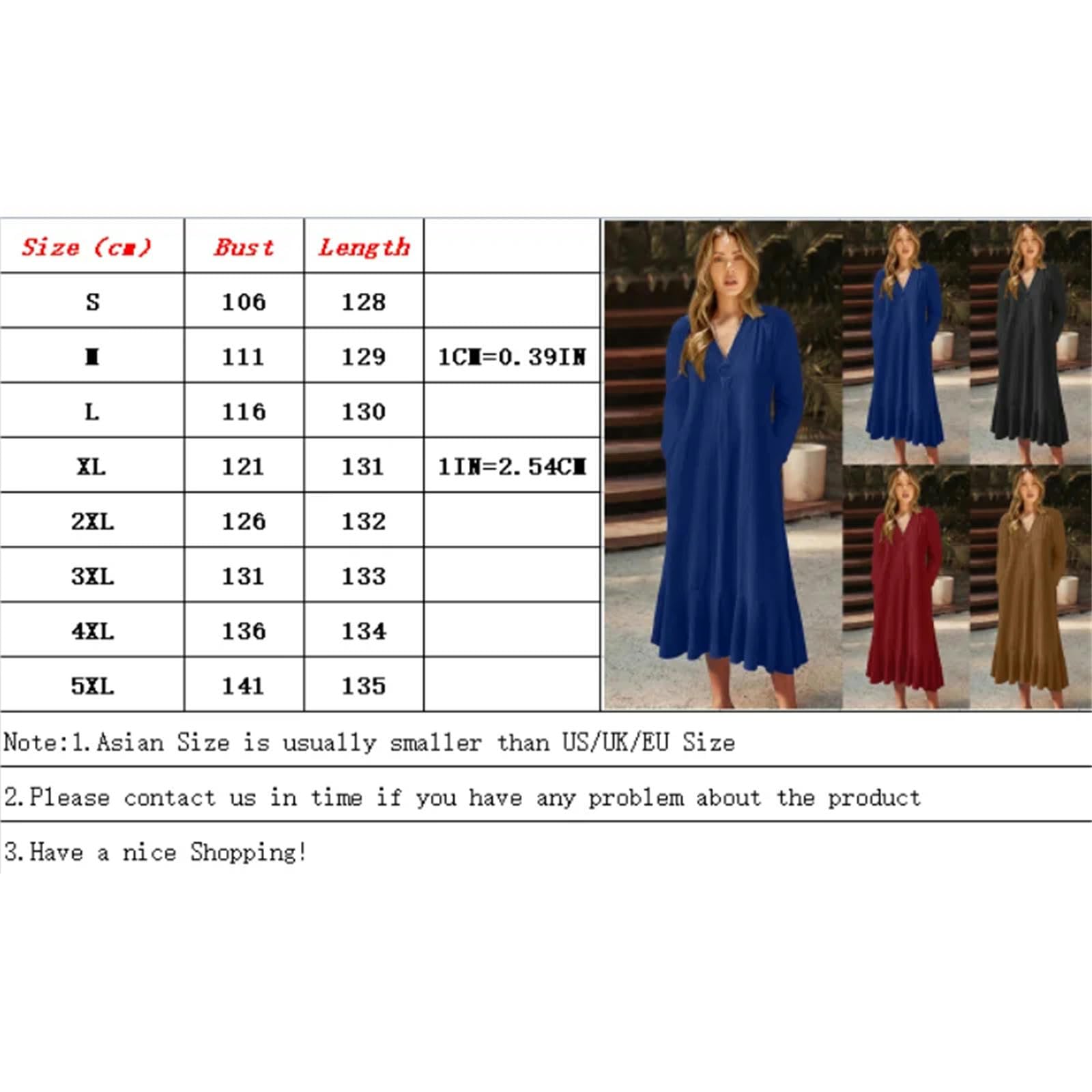Sukienka kopertowa z dekoltem w serek damska solidna koronkowa z długim rękawem sweter kieszeń plus size luźna sukienka S-5XL