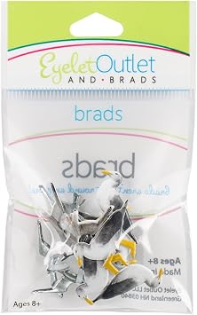Eyelet Outlet Shape Brads 12/Pkg-Seagull