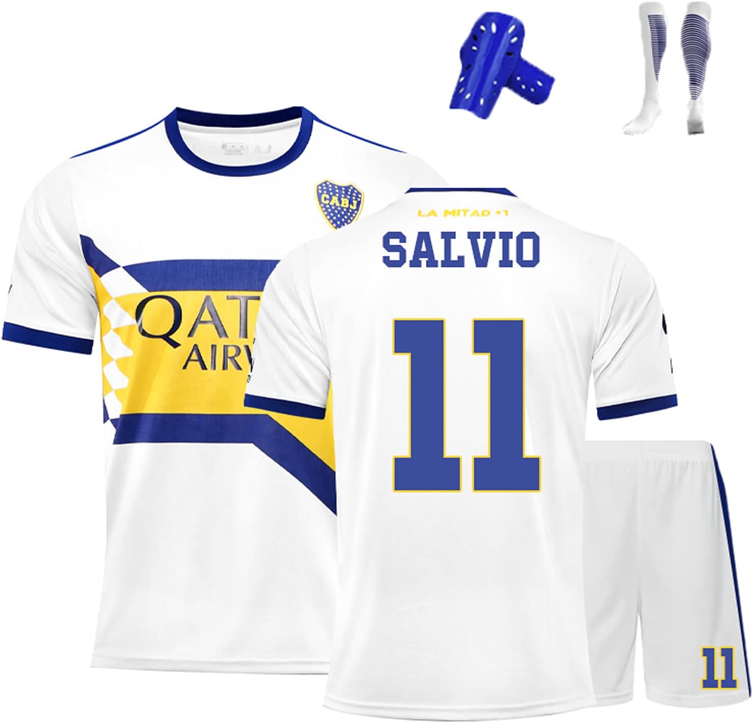 Amazon Co Jp 21 Boca Juniors ボカジュニアーズ 11 サッカー衣装 ホーム アウェイ フットボールゲームtシャツセット サッカーユニフォーム サッカージャージ 男性ギフト White M スポーツ アウトドア
