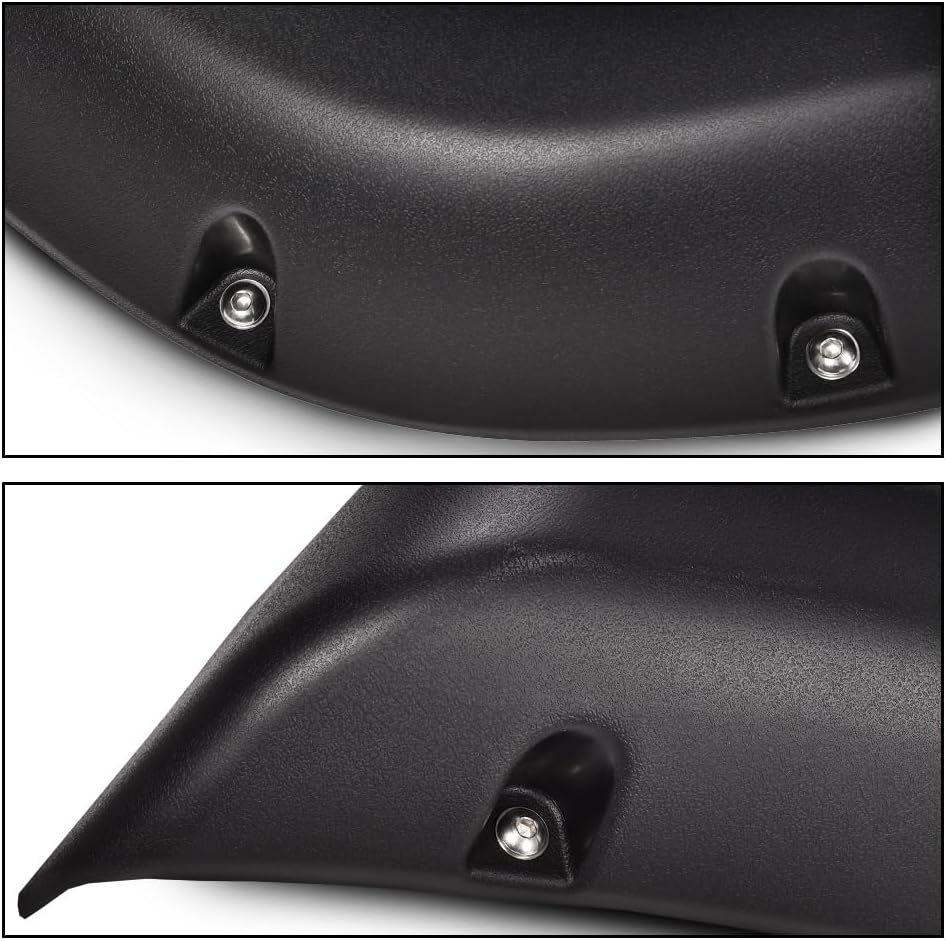 LQI Fender Flares 4PCS Compatible with Jeep Cherokee XJ 4-Door Sport Utility Models 1984-2001 Fender Wheel Opening Molding Guardabarros, Textured Riveted Style