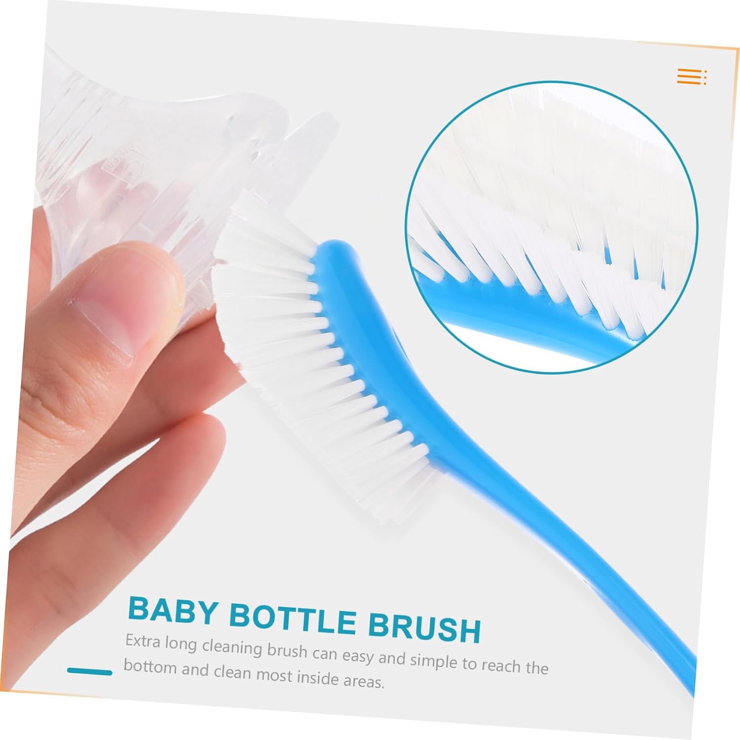 Toyvian 2pcs Multifunctional Bottle Cleaning Brush -mountable Handle for Vacuum Cups Water Bottles and