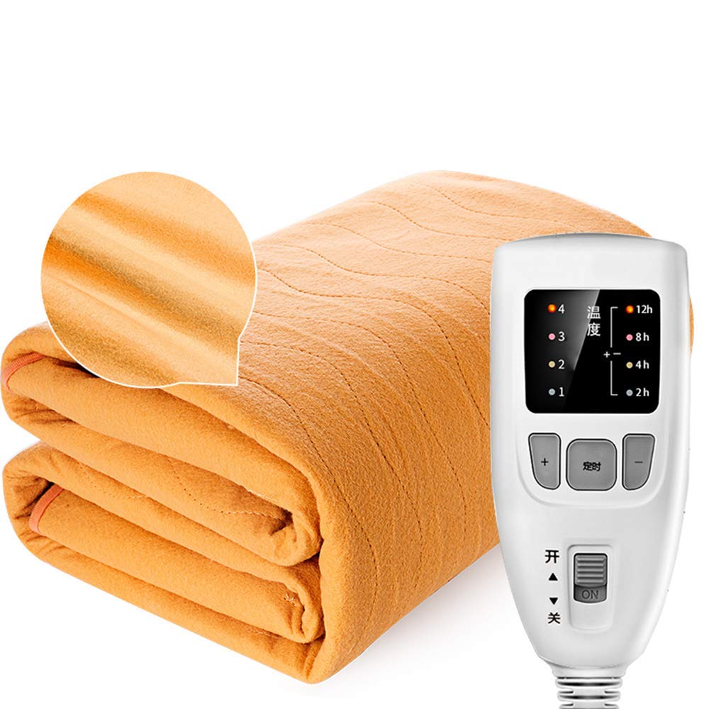 Premium Comfort Electric Blanket - Control with 4 Heat Settings, Built-in  Overheating Protection with Auto Shut-Off, Flannel, Yellow, Single, 180 x  80 cm (Single 180 x 120 cm) : Amazon.de: Health u0026 Personal Care