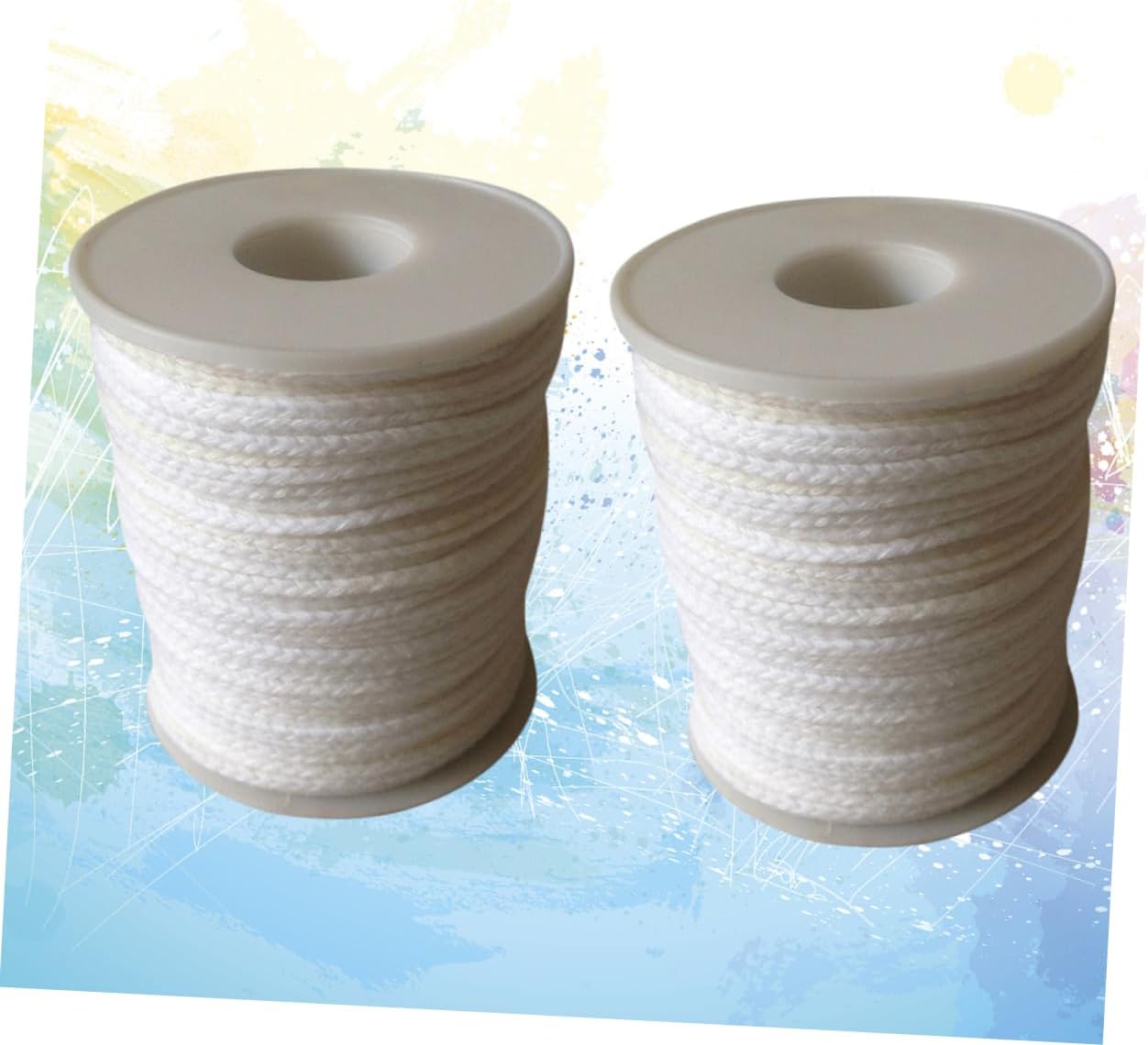 TEHAUX 4rolls Cotton Candle Wick Smokeless Cotton Wax Wick Candle Making Supplies Replacement for