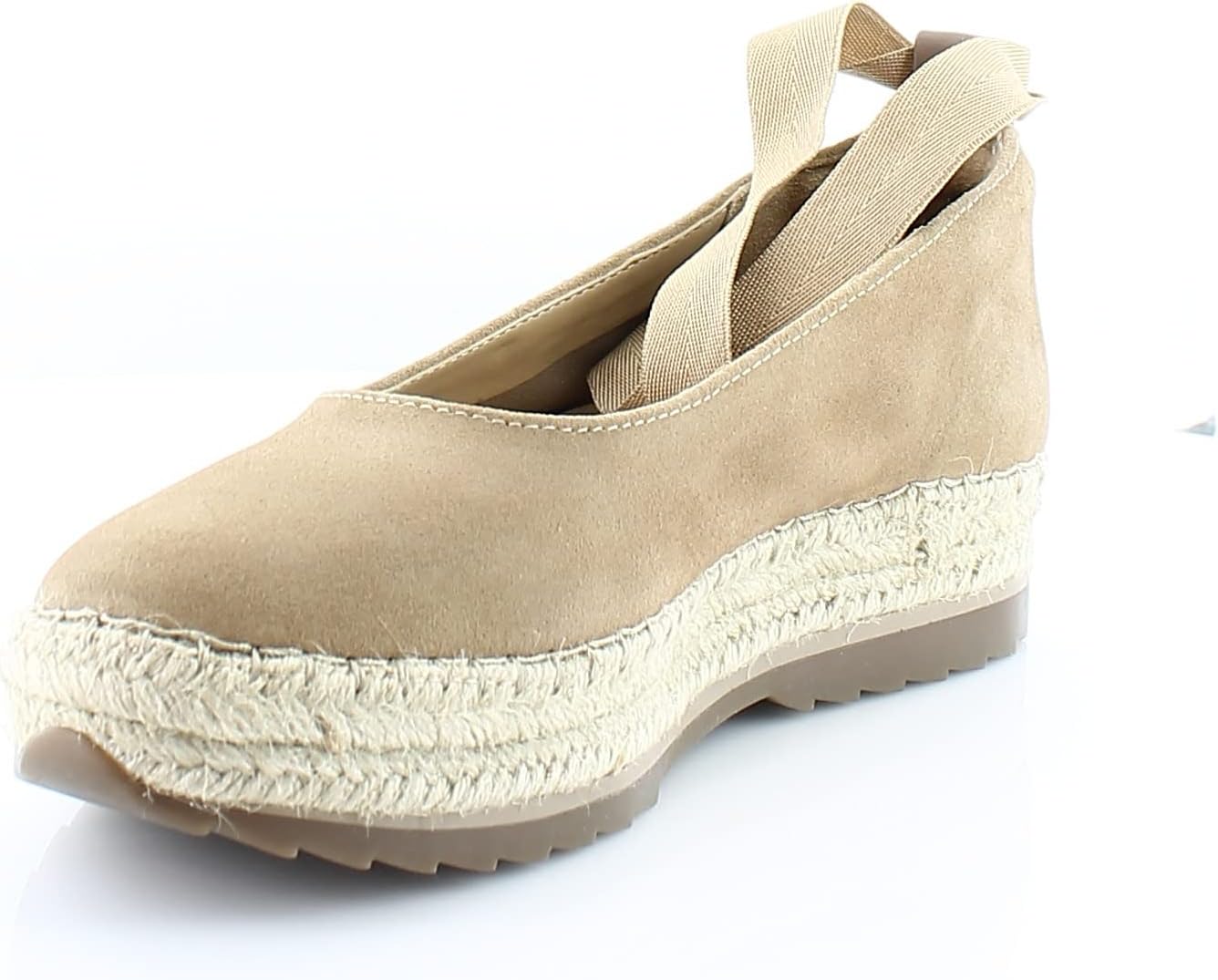 Naturalizer Womens Impress Suede Ankle Wrap Wedge Heels Tan 6.5 Medium (B,M)