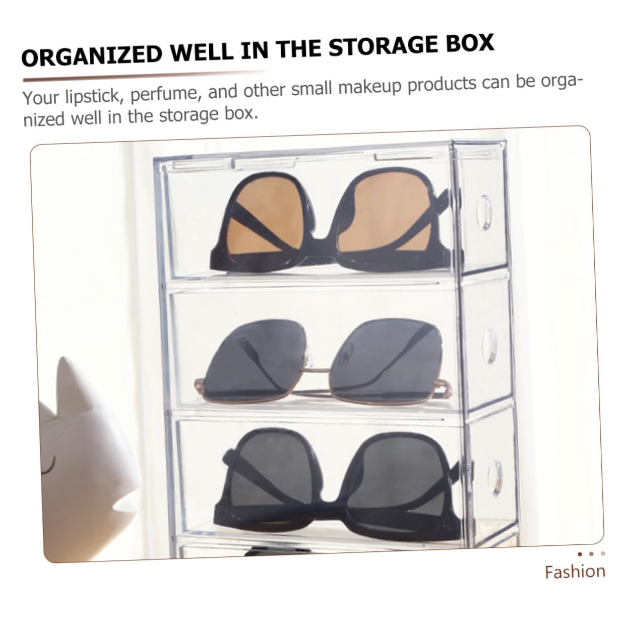 SOIMISS Organizzatore Trucco Acrilico Trasparente Scomparti Impilabile Porta Cosmetici e Gioielli per Bagno e Camera da Letto Organizer Bellezza Multifunzionale per Makeup e Accessori