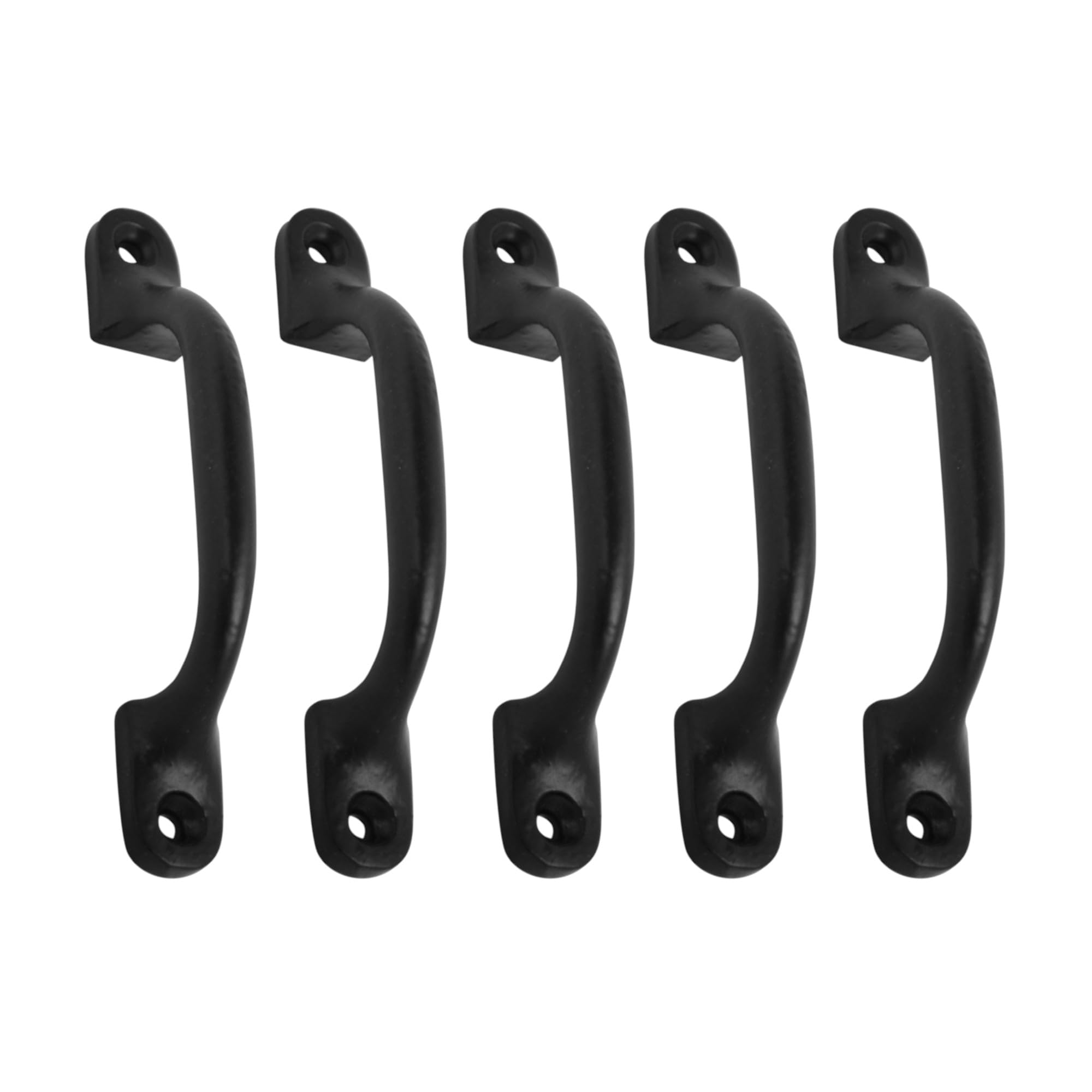 Manor Hot Bed Pull Handles, 5 Pack, Black, Suitable Doors, Gate, Fences, 100mm, 4" Inch