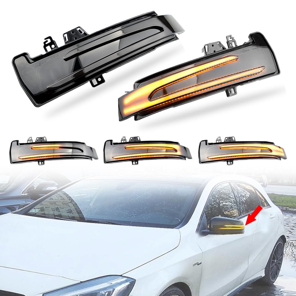 2 pezzi Indicatore di direzione per specchietto retrovisore, a LED, Compatibile con C/E/S/Cla/Gla/Cls Classe W176 W204 W246 C216 C117 C218