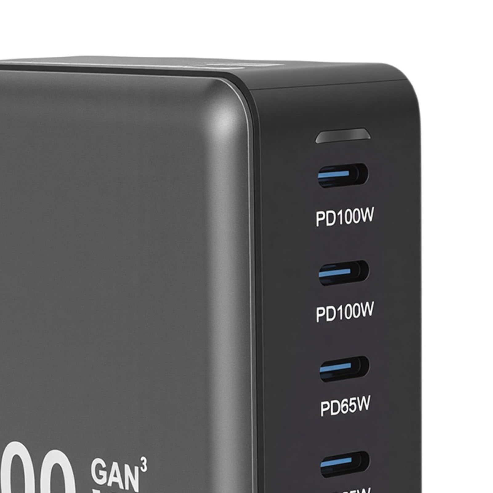 banapoy 8-portowa Stacjonarna Stacja ładująca USB o Mocy 500 W (wtyczka UE) | Porty PD PPS 100 W, 6 USB C i 2 USB A, Kompaktowe 4,3 X 2,9 X 1,5 Cala, Ognioodporna Obudowa PC z ABS, Przewód o 5 Stóp