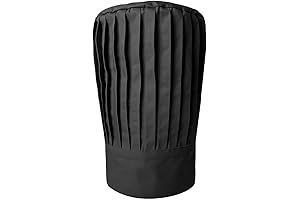 High-Quality Black Tall Chef Toque