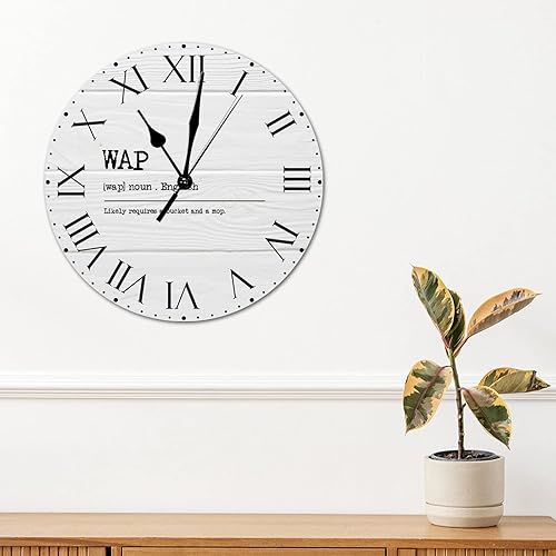 Miniatura 224 de Reloj de PVC con definición psicológica, reloj de pared grande con números romanos inspiración, refranes de inspiración de 12 pulgadas, significado