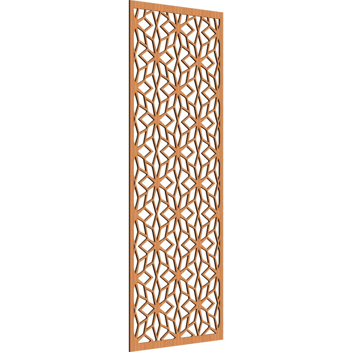 Lake Decorative Pierced Fretwork Wood Wall Panels, 35 3/8"W x 89 3/8"H x 3/8"T, Cherry