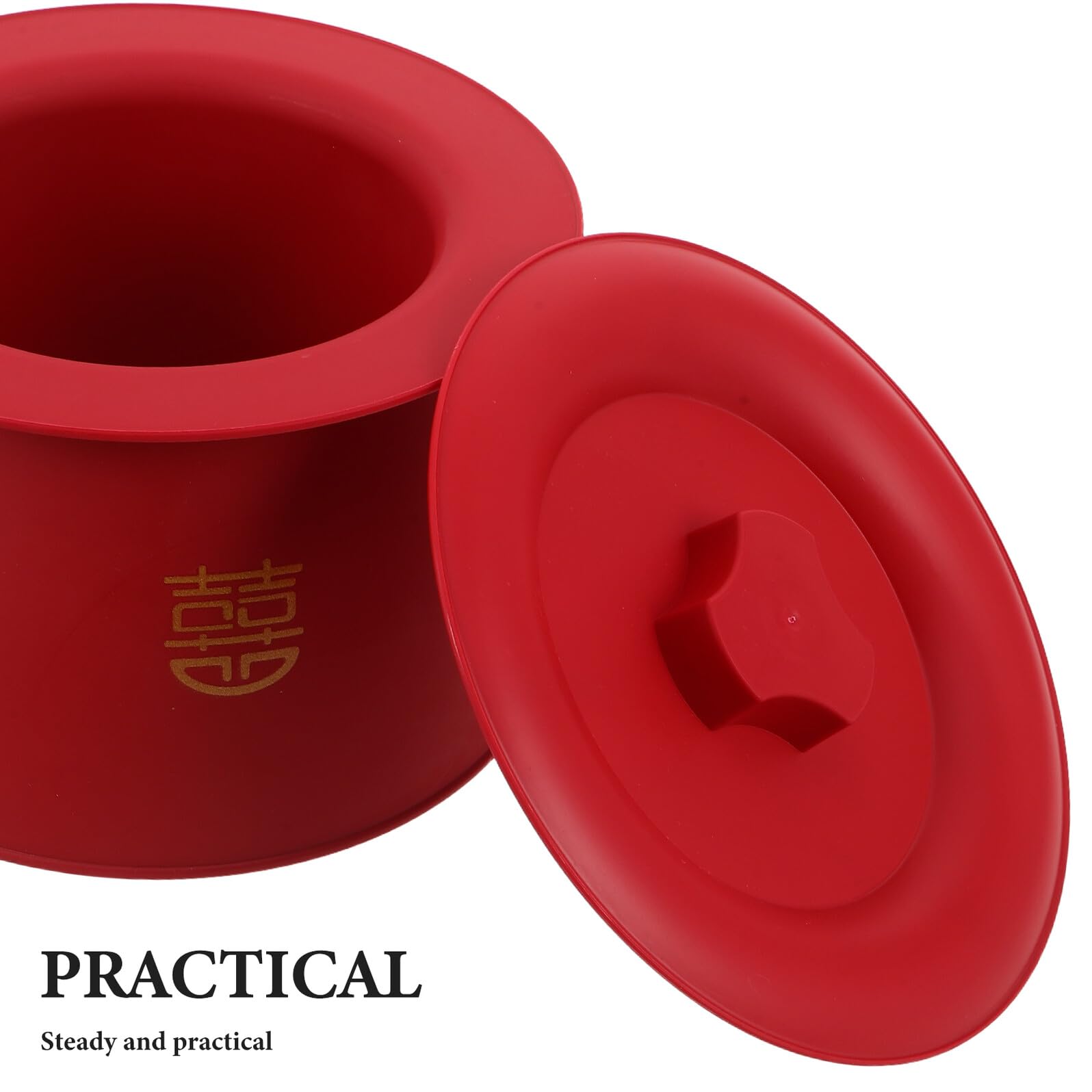PAMINGONO Orinal Portátil para Pequeños Rojo de Plástico Pp, Bacinilla Ergonómica Estable para Entrenamiento de Baño y Uso en Viaje, Urinario Unisex para Bebés y Postrados en Cama — view 3
