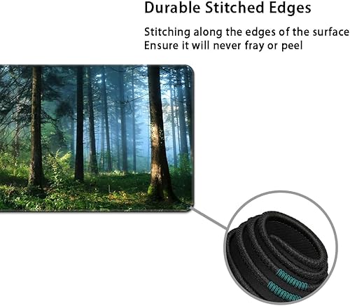 Miniatura 9 de MIBITRI Juego de alfombrillas para mouse y teclado, alfombrilla de mouse extendida para juegos + soporte ergonómico para reposamuñecas para teclado,