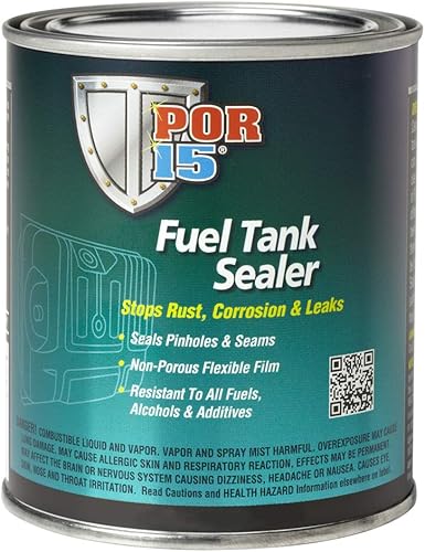 Miniatura 2 de POR-15 Sellador de depósito de combustible 1 cuarto de galón detiene el óxido la corrosión y las fugas sella agujeros y costuras película no porosa