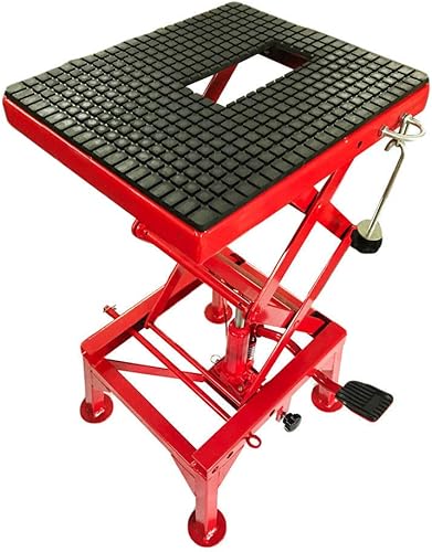 Miniatura 2 de 300lb Motocicleta Dirt Bike Hidráulica Scissor Piso Jack Elevación Soporte Jack