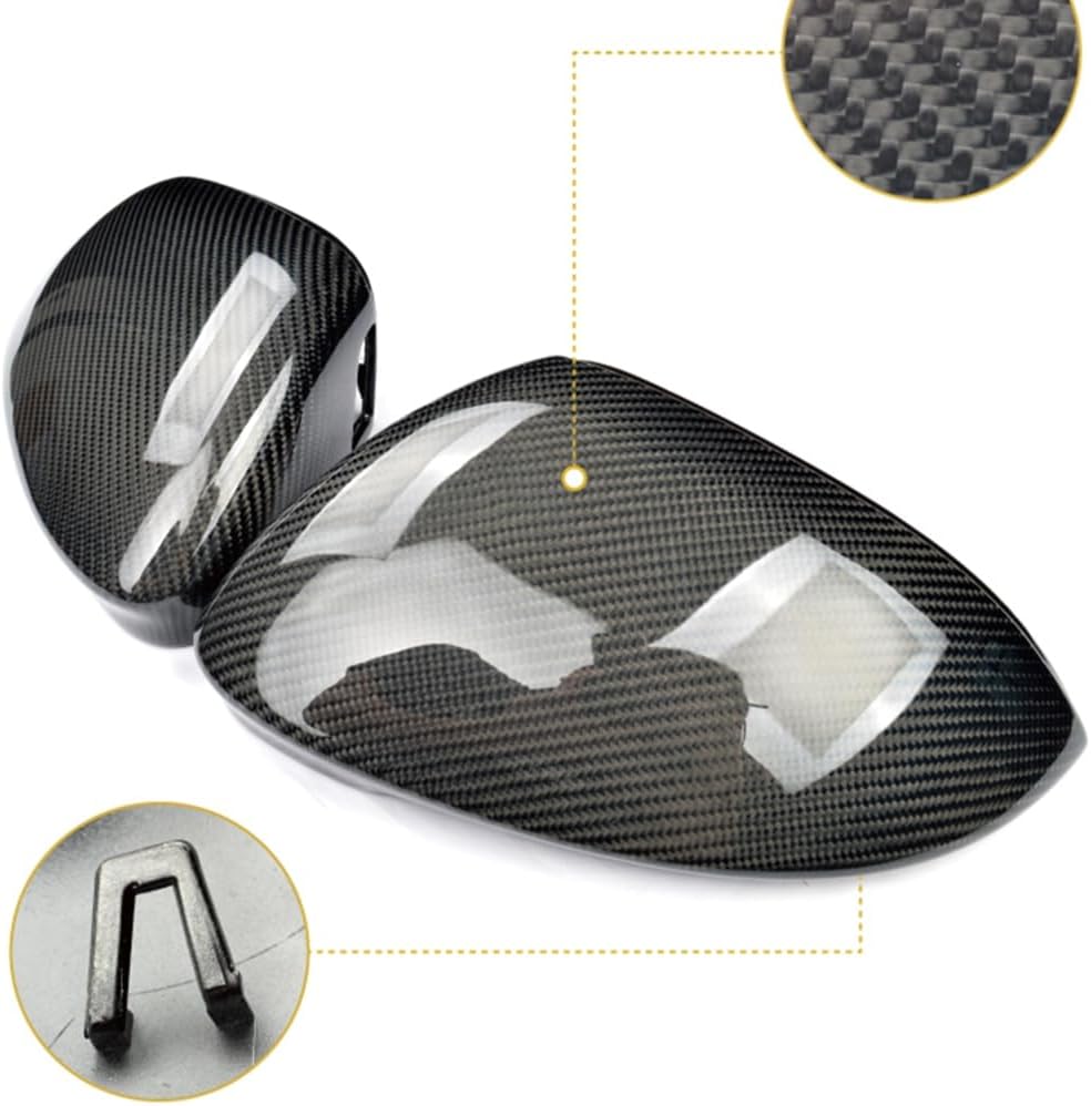 For Golf 8 MK8 VIII 2020-2021 Mirror Cover Cap with Lane Assist Carbon Fiber