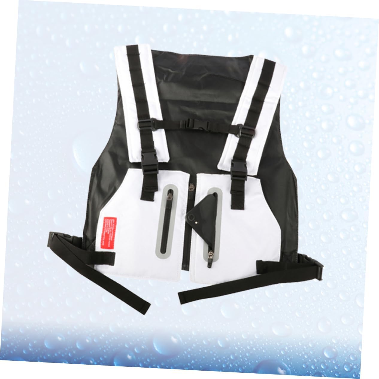 Totority Men Cycling Vest Running Gear Reflective Straps Multi-Pocket Outdoor Fitness Vest