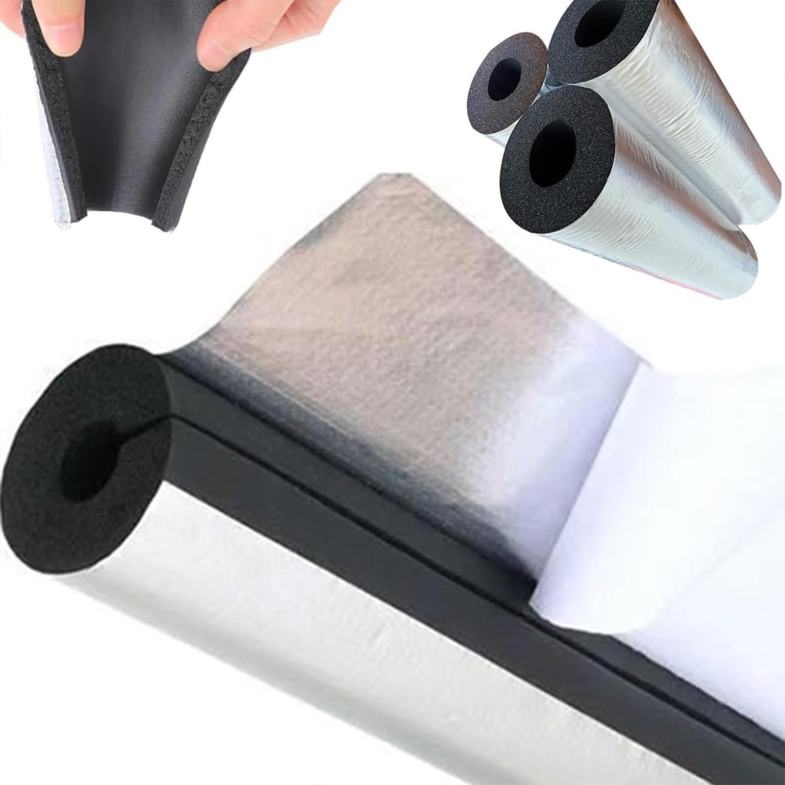 Aislamiento de Tuberías, Tubo de Espuma de Conservación de Aire Acondicionado Coquilla Aislamiento Protectora para Exteriores Manguera De Agua Aislante (ID) 219mm x (T) 30mm