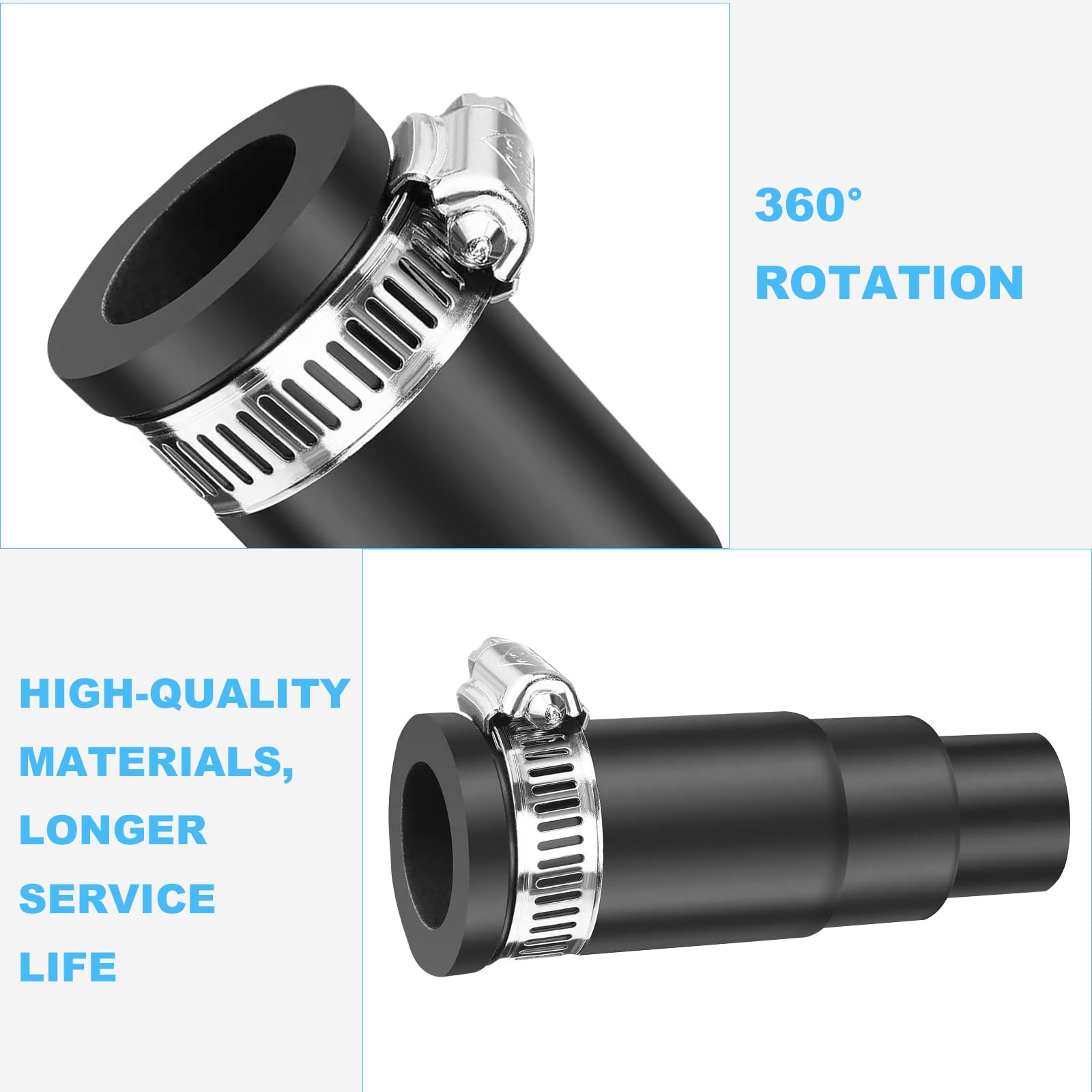 Adaptador universal de manguera de drenaje para lavavajillas, compatible con la mayoría de lavavajillas, conector de eliminación de basura para lavavajillas, incluye 1 conector de entrada, 1