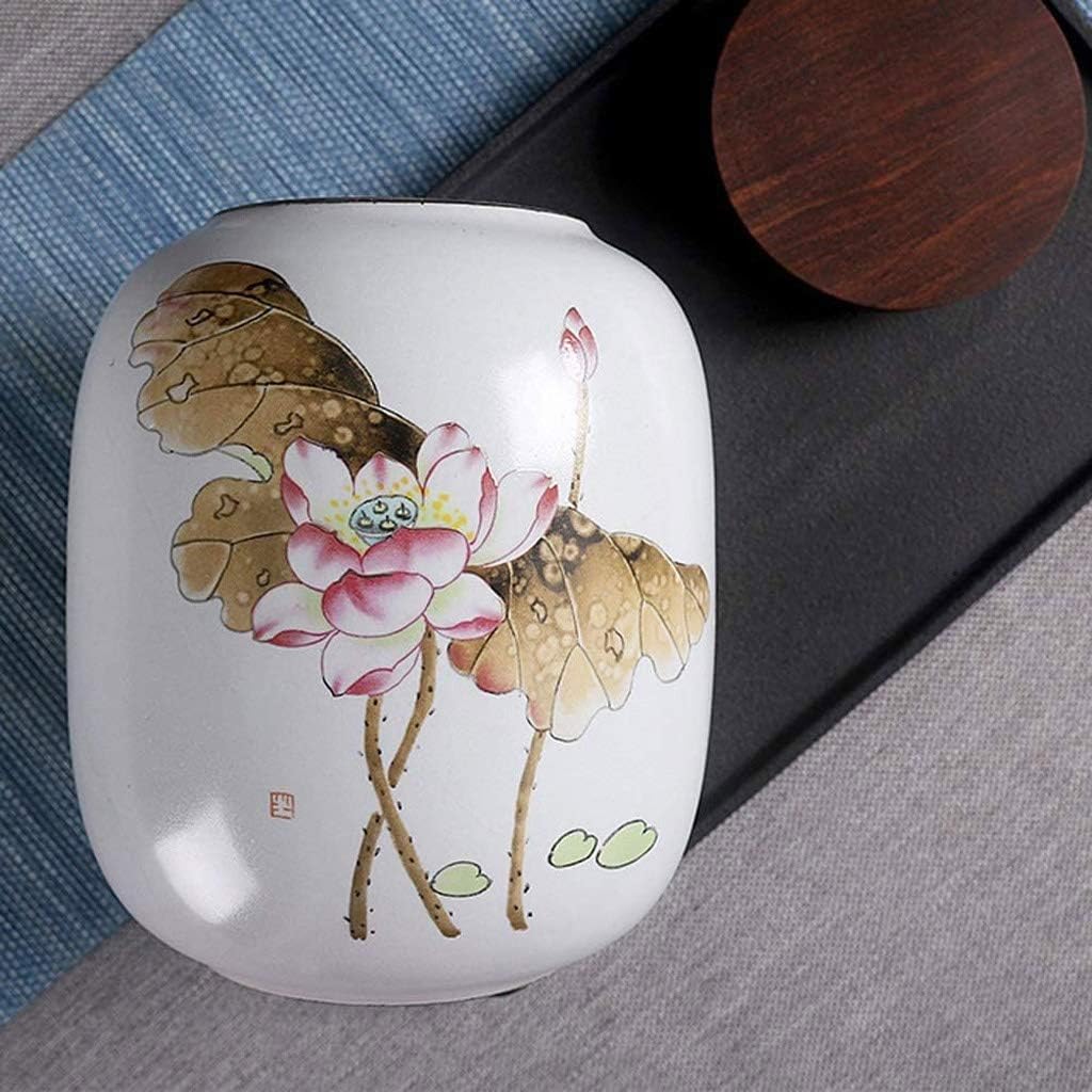 Ashes Box Pet Cremation Memorial Ashes， Mini Pet Cremation Crock， Ceramic Funeral Souvenirs，A-9 * 12CM