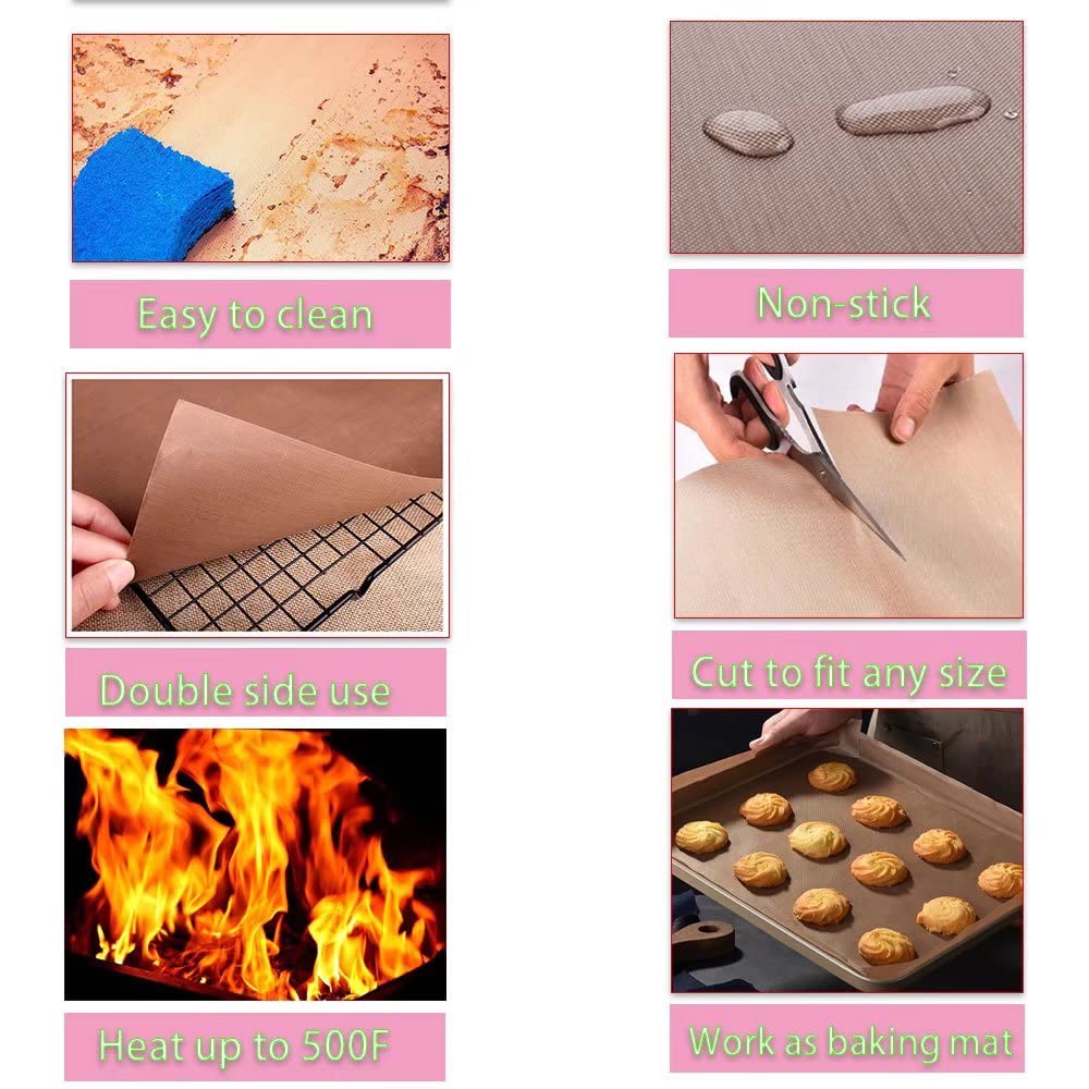 LokiLux NonStick Reusable Teflon Sheets for Heat Press 16x24, Easy Clean Up Transfer Sheets for