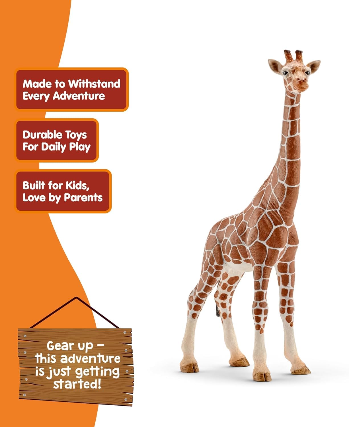 Schleich Wild Life Realistic Female Giraffe Animal Figurine - Authentic Detailed Wild Female Giraffe Toy for Boys and Girls Education Imagination and Play, Highly Durable Gift for Kids Ages 3+
